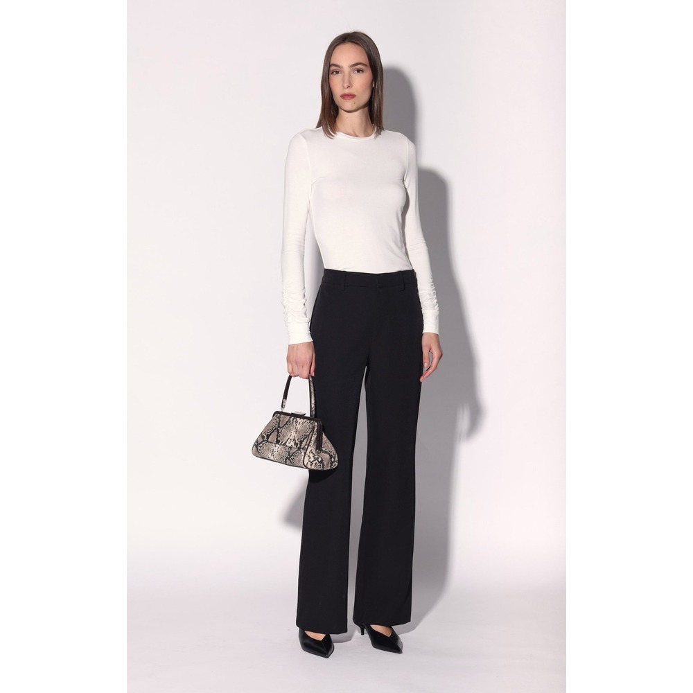 Walter Baker Scotty Pant Black Wide Leg High Rise Trousers W20148 Size 2 NEW